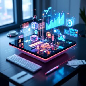 A modern data center showcasing web hosting innovations in 2025